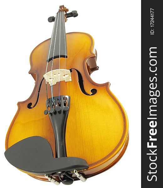 The image of violins under the white background