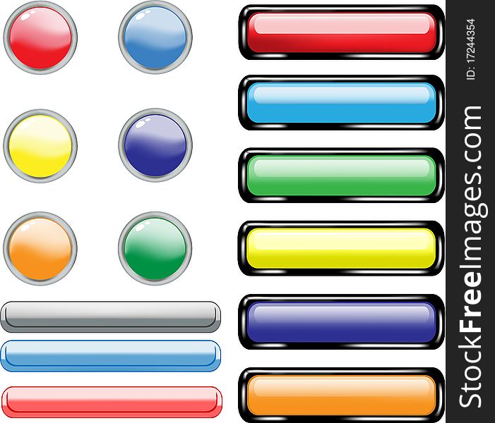 Vector set of internet buttons and label. Vector set of internet buttons and label