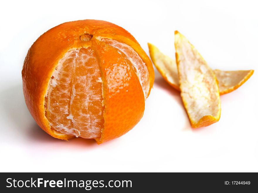 Mandarin oranges isolated on white background