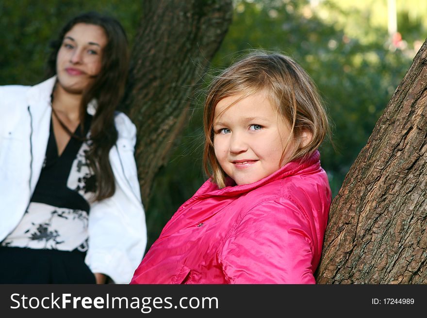 Happy family in the park