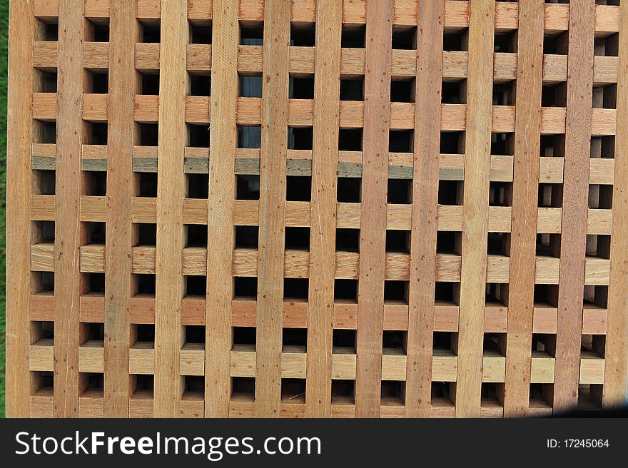 Wooden bench in the parks