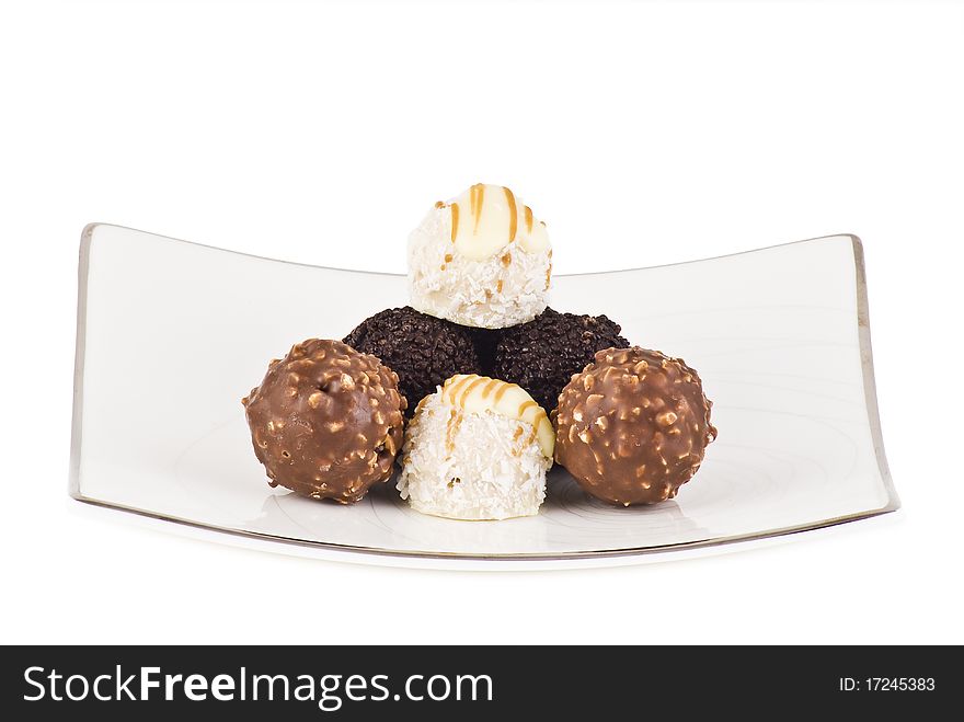 Plate Of Various Chocolate