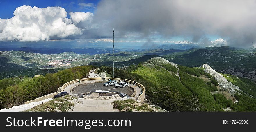 A view from Lovcen Mountain, Montenegro