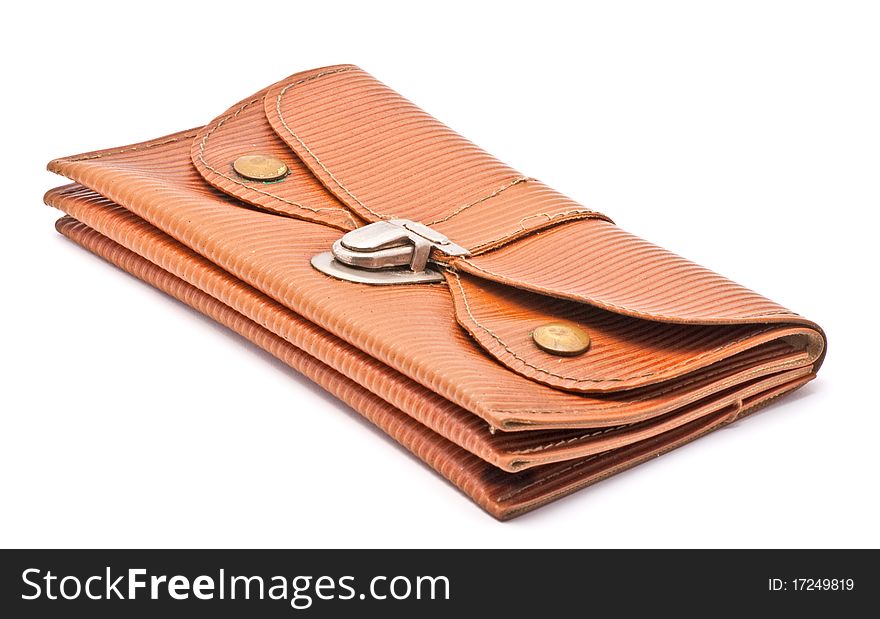 Old brown wallet to keep money in it