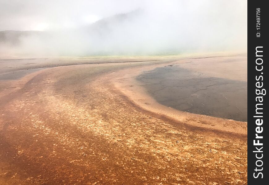 Grand Prismatic Spring in Yellowstone National Park in Wyoming