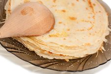 Thin Flour Traditional Russian Pancakes Royalty Free Stock Photos Thin Flour Traditional Russian Pancakes Royalty Free Stock Photos