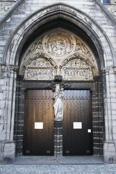 Church Doors In Brugge Stock Images