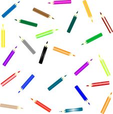 Set Of Colorful Pencils On White Background Royalty Free Stock Photo Set Of Colorful Pencils On White Background Royalty Free Stock Photo
