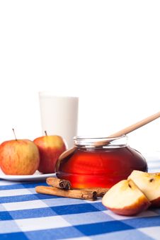 Honey And Apples Royalty Free Stock Image Honey And Apples Royalty Free Stock Image