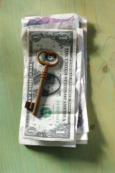 Money Under Lock And Key Stock Images