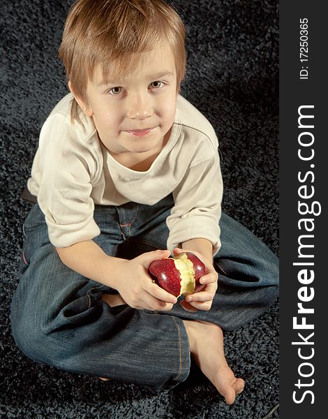 Photo of adorable young boy looking at camera. Photo of adorable young boy looking at camera