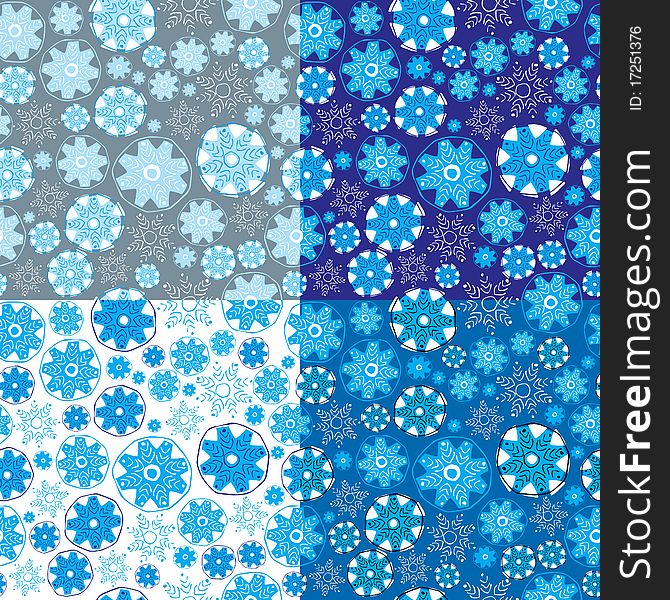 Seamless snowflakes background, snow pattern