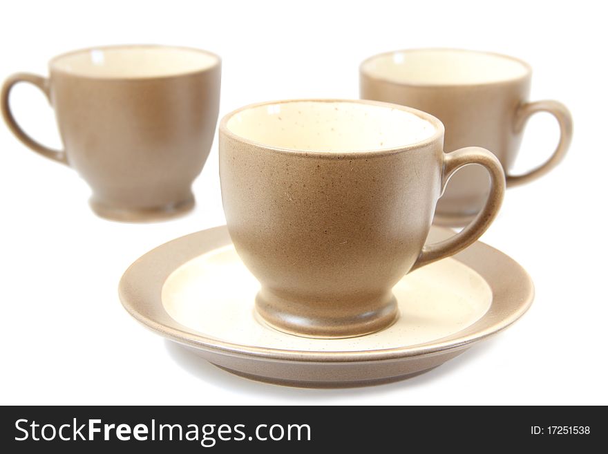 Coffee cups isolated on white backround