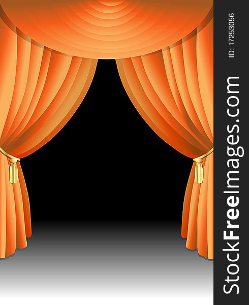 Illustration of a stage curtain