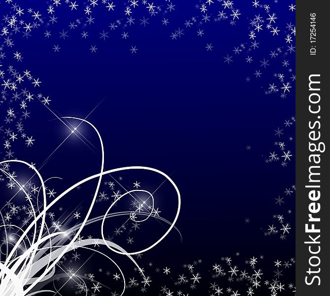 Abstract Christmas background with snowflakes