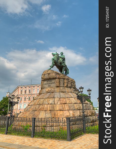 Bogdan hmelnitsky on the horse, monument on Sophievskaya square, Kiev. Bogdan hmelnitsky on the horse, monument on Sophievskaya square, Kiev