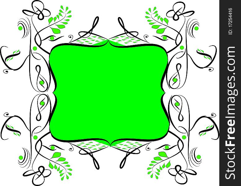 A Computer created Ornaments in green color