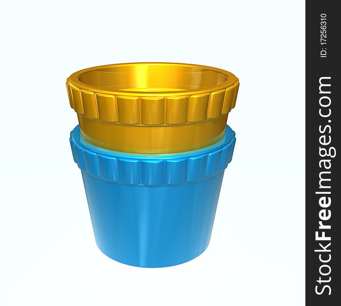 3d render image of flower pot. 3d render image of flower pot