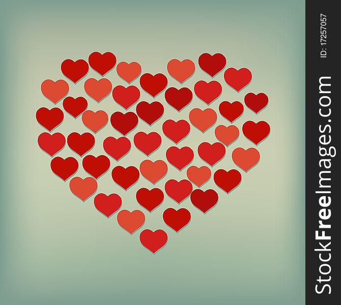 Heart Background. Vector