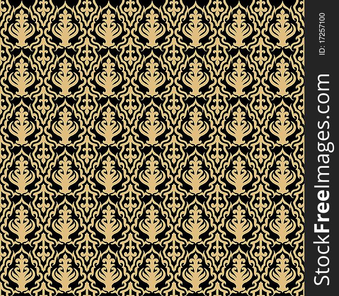 Pattern On The Black Background