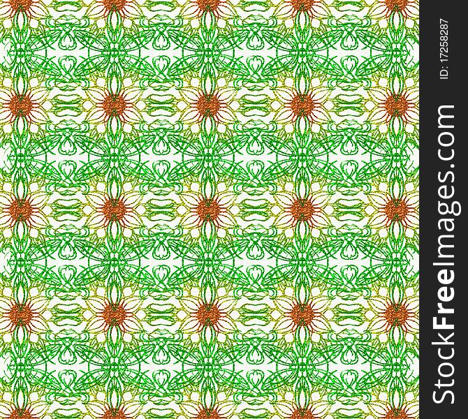 Flower Illustration.pattern Happy White Background