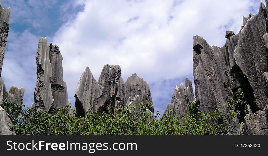 Scenery Yunnan China ,Stone forest
