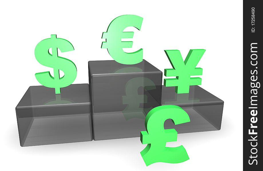 Dollar, Euro And Yen On Podium