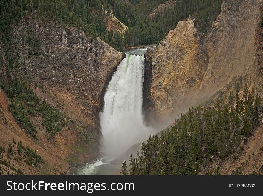 Lower Falls in Yellowstone, WY. Lower Falls in Yellowstone, WY
