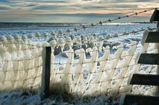 Fence Covered In Ice Stock Photos Fence Covered In Ice Stock Photos