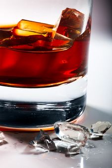 Glass Of Whiskey And Ice Stock Photo Glass Of Whiskey And Ice Stock Photo