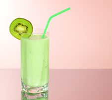 Kiwi Juice In A Glass Royalty Free Stock Images