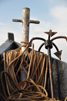Goa Holidays: Ship Anchor And Rope Royalty Free Stock Image Goa Holidays: Ship Anchor And Rope Royalty Free Stock Image