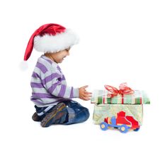 Studio Shot Of Little Boy Wearing Santa’s Hats Royalty Free Stock Photo Studio Shot Of Little Boy Wearing Santa’s Hats Royalty Free Stock Photo