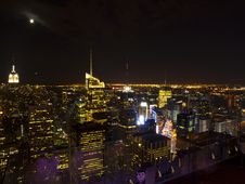 Manhattan Skyline At Night Stock Image Manhattan Skyline At Night Stock Image