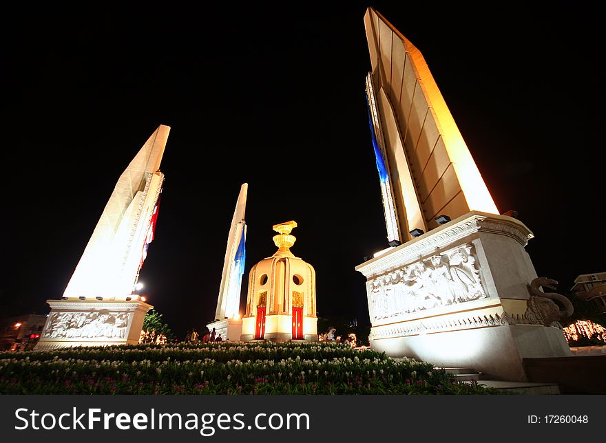 Democracy Monument located at Ratchadamnoen, bangkok, thailand. Democracy Monument located at Ratchadamnoen, bangkok, thailand