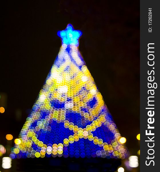 Christmas Tree Bokeh Lights