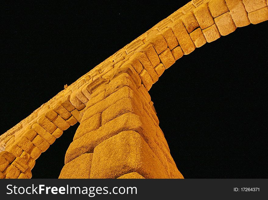 The tallest standing roman aqueduct in the world and a world heritage site. The tallest standing roman aqueduct in the world and a world heritage site.