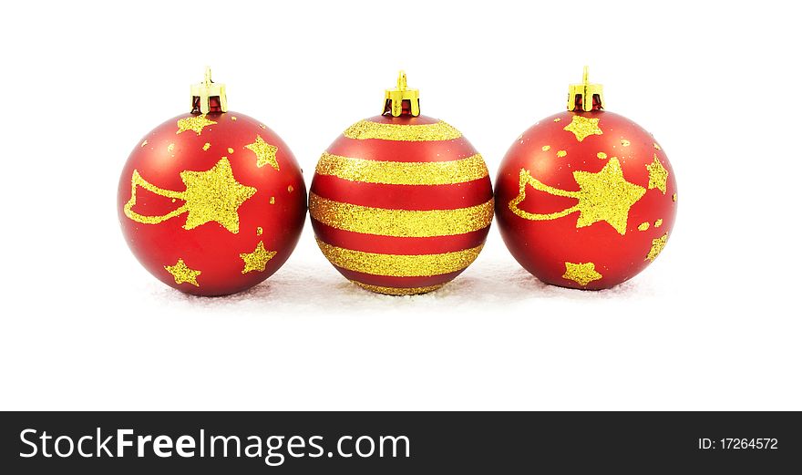 Hand painted Christmas baubles in line