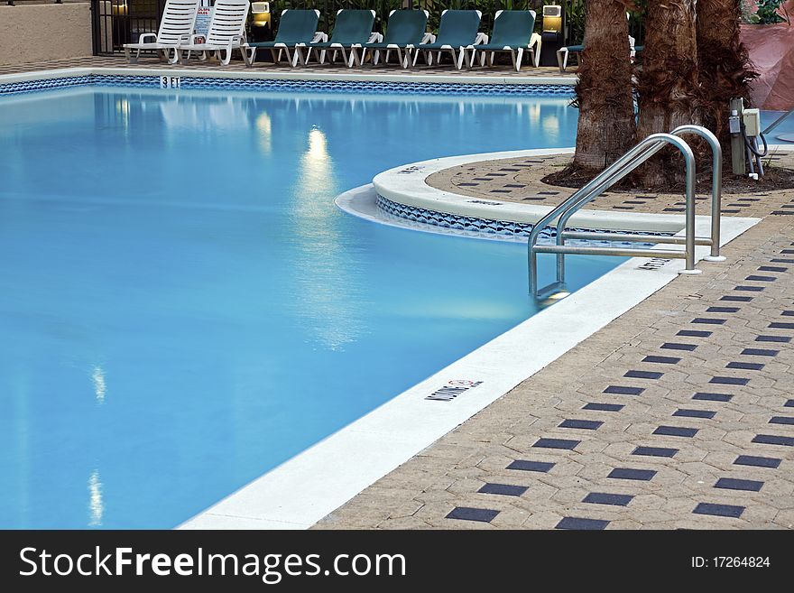 Pool in the tropical resort