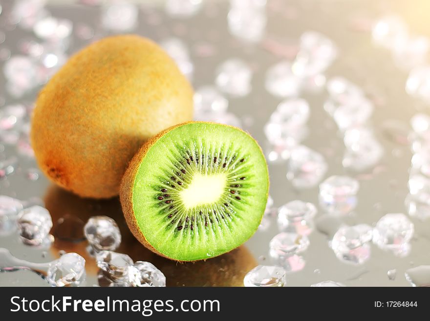 Kiwi And Pieces Of Ice