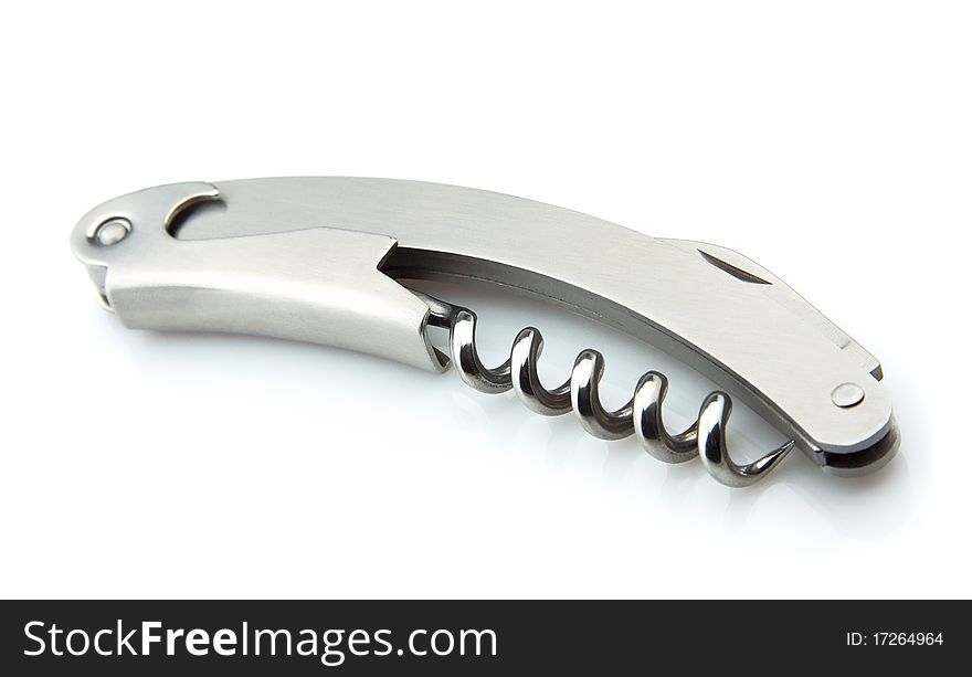 Penknife closeup on a white background