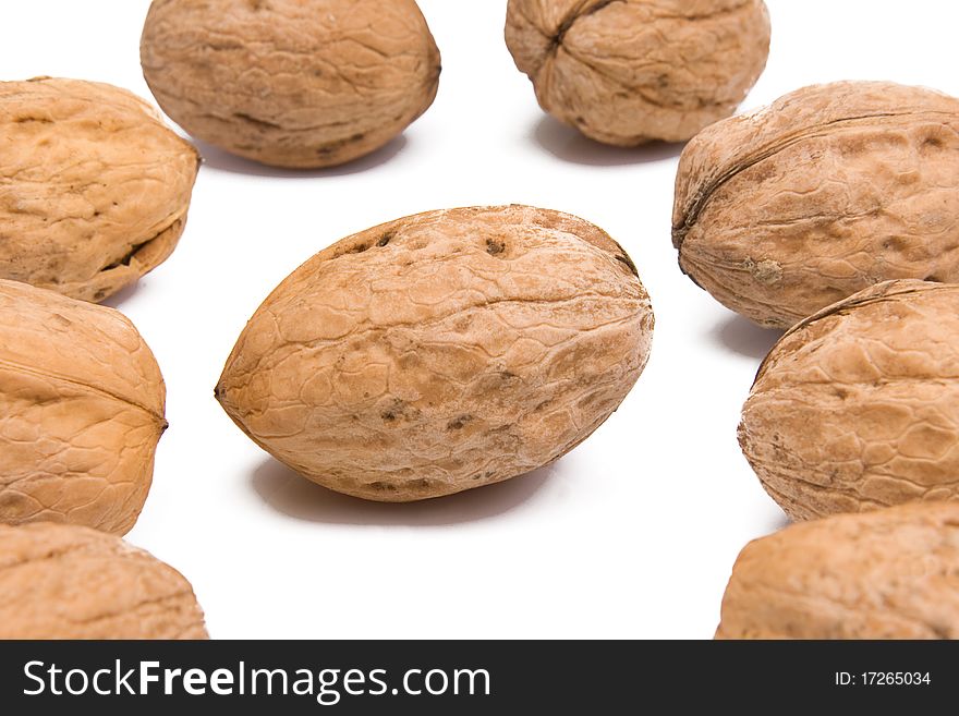 Walnuts Isolated On White