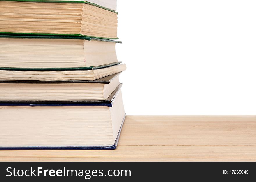 Pile Of Old Books Isolated On White