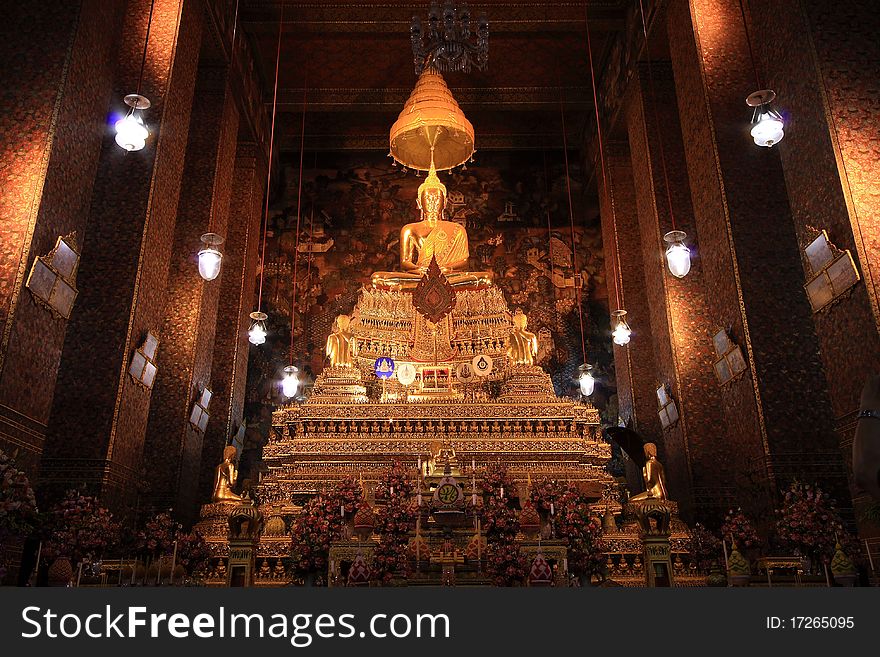 Golden Buddha Image at Wat Pho Temple