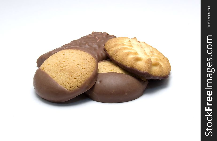 Some Cookies isolated on a white background