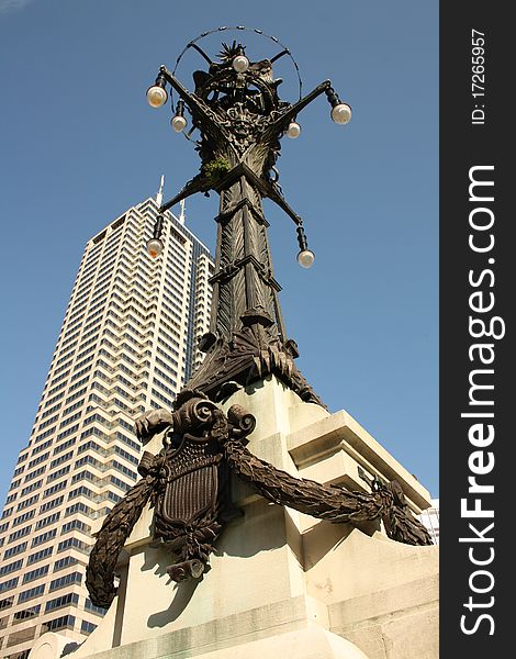Bronze Candelabra at the State Soldiers' and Sailors' Monument in Indianapolis, Indiana