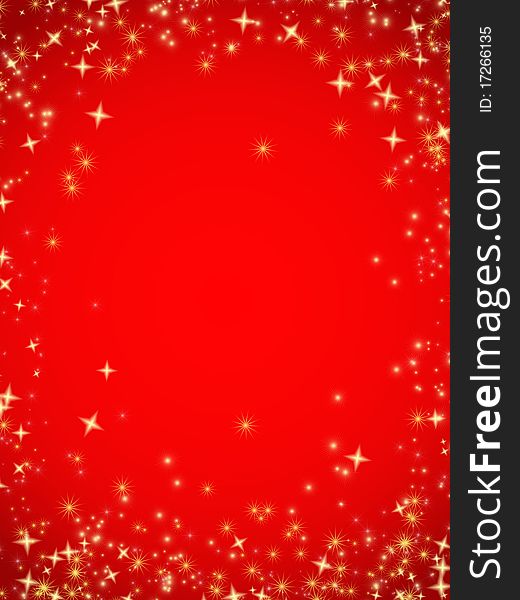 Abstract red christmas background in stars