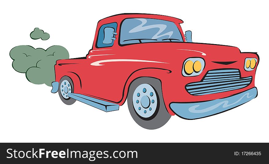 An illustration of a older model pickup