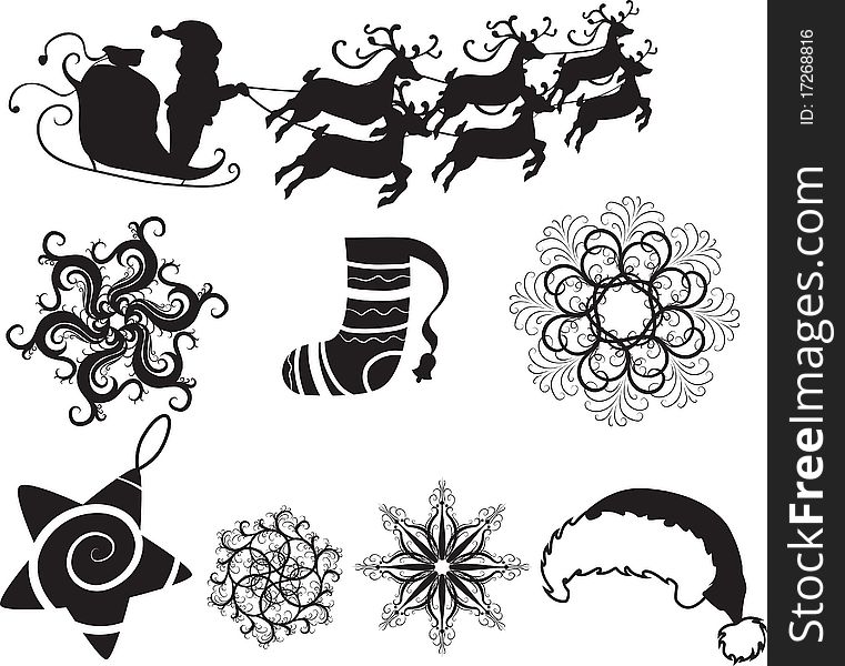 Set Of Christmas Icons