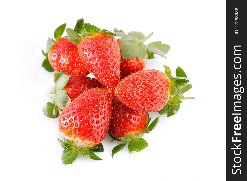 Strawberries on an isolated background.